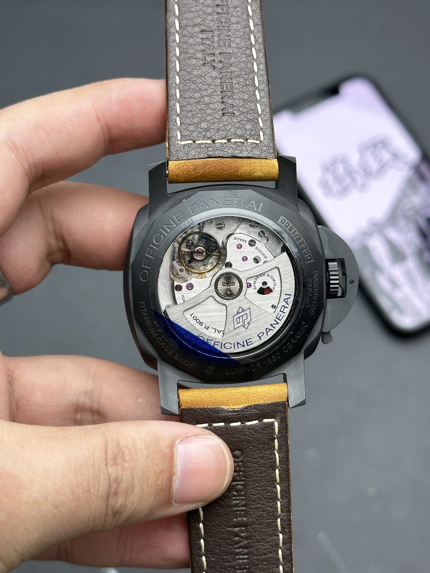 Stretchable CBD Factory Panerai Luminor 1950 GMT Ceramica 44mm PAM00441 1:1 Super Clone – DDP.9001 Movement 355